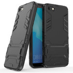Slim Armour Tough Shockproof Case & Stand for Huawei Y5 (2018) - Black